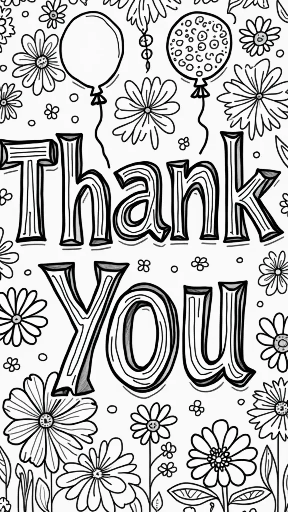 thank you printable coloring pages